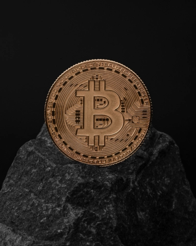 Сувенирная золотая монета bitcoin Арт: 808
